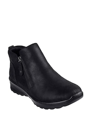 Skechers Black Lovely Vibe Fall In Bloom Ankle Boots - Image 2 of 4