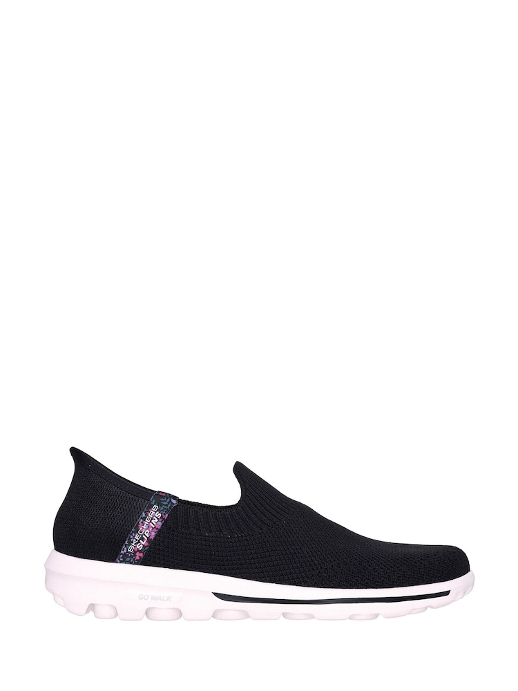 Skechers Black Go Walk Travel Tahiti Sunset Shoes - Image 1 of 3