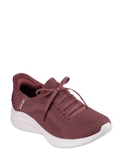 Skechers Red Standard Fit Ultra Flex 3.0 Slip In Brilliant Path Womens Trainers - Image 1 of 3