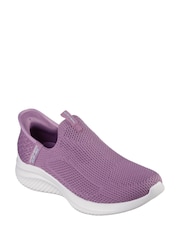 Skechers Purple Ultra Flex 3.0 Easy Win Slip In Trainers - Image 2 of 3