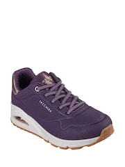 Skechers Dark Purple Womens Standard Fit Uno Trainers - Image 2 of 3
