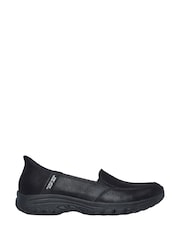 Черный/хромированный - Skechers Black Reggae Fest 2.0 Guiding Slip In Wide Fit Shoes - Image 1 of 3