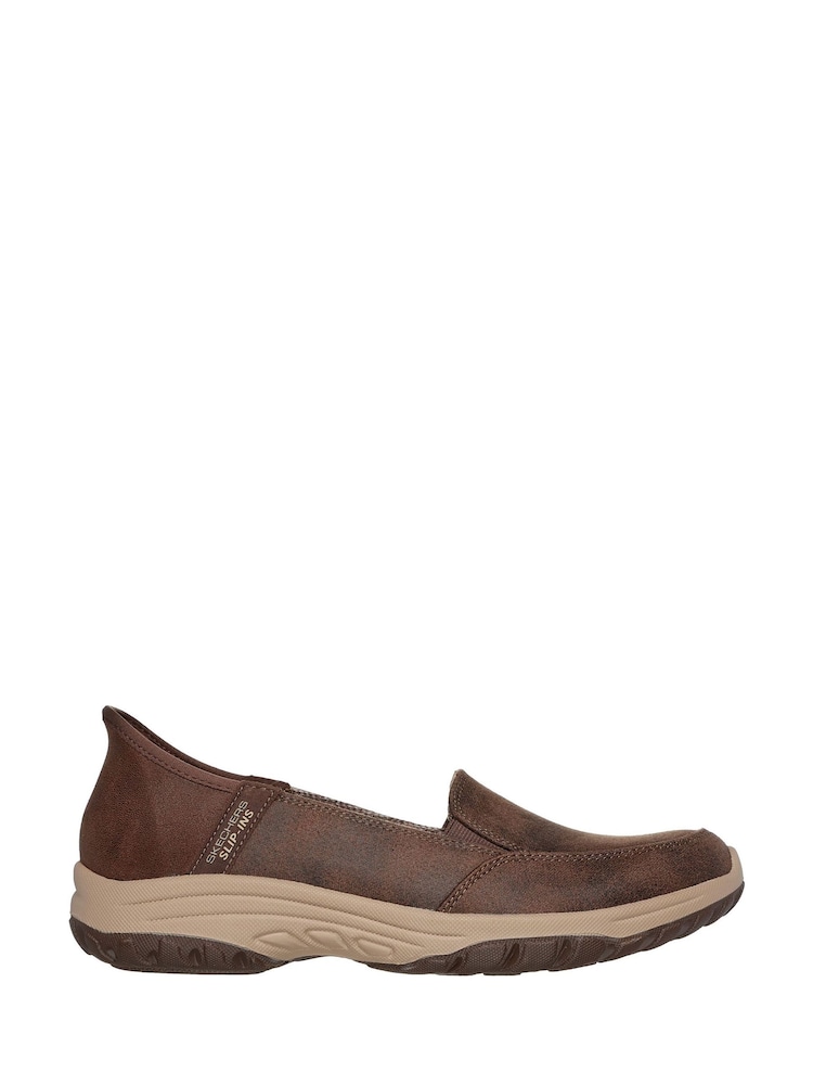 بني - Skechers Black Reggae Fest 2.0 Guiding Slip In Wide Fit Shoes - صورة 1 من 5