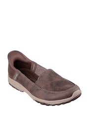 بني - Skechers Black Reggae Fest 2.0 Guiding Slip In Wide Fit Shoes - صورة 3 من 5