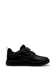 Puma Black Boys Courtflex V3 Sneakers - Image 1 of 6