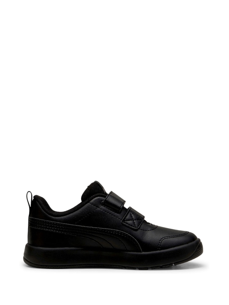 Puma Black Boys Courtflex V3 Sneakers - Image 1 of 6