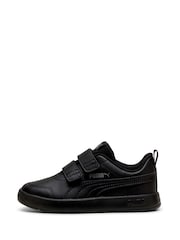 Puma Black Boys Courtflex V3 Sneakers - Image 2 of 6