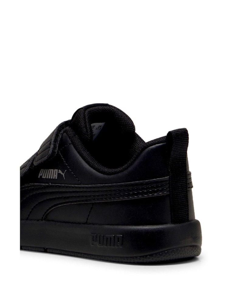 Puma Black Boys Courtflex V3 Sneakers - Image 6 of 6
