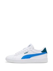 Puma White Girls Smsah 3.0 L Glitter Sneakers - Image 2 of 6