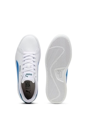 Puma White Girls Smsah 3.0 L Glitter Sneakers - Image 4 of 6