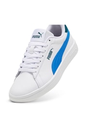 Puma White Girls Smsah 3.0 L Glitter Sneakers - Image 5 of 6