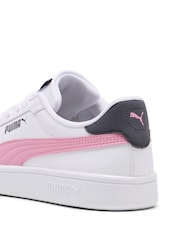 Puma White Chrome Smash 3.0 Leather Youth Trainers - Image 6 of 6