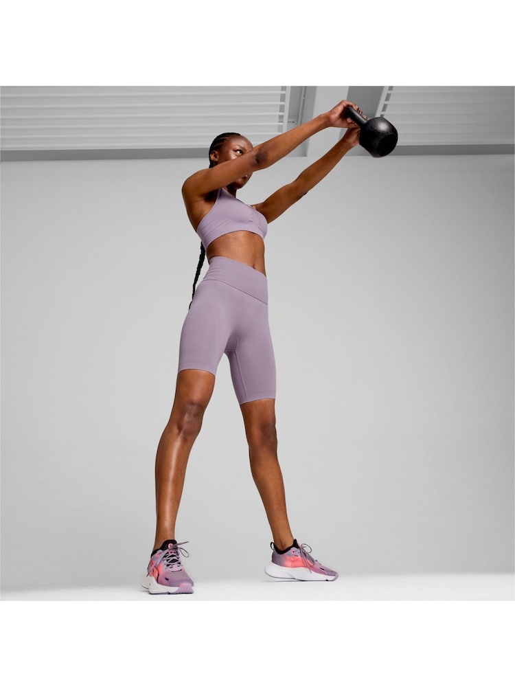 Violet - Puma Womens Shapeluxe Talie înaltă Biker Shorts - Image 1 of 6