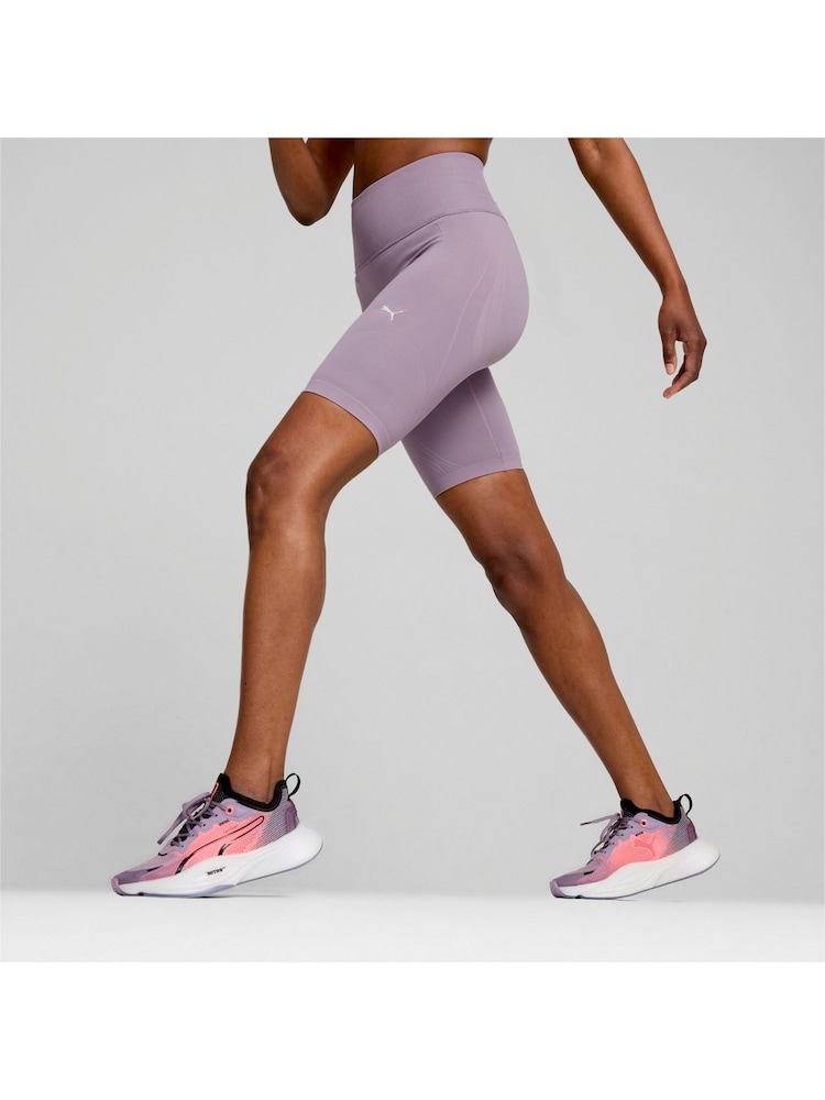 Violet - Puma Womens Shapeluxe Talie înaltă Biker Shorts - Image 3 of 6