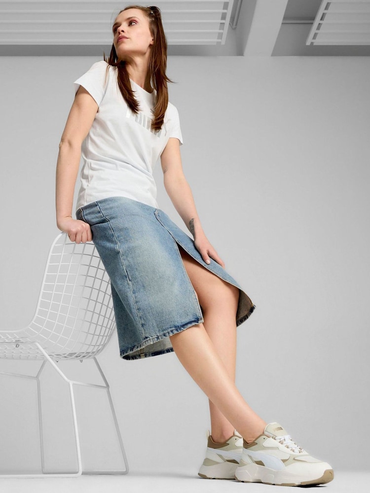 Puma White Cassia Women's Trainers - Image 2 of 6