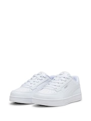 Puma Off White Kids Girls Puma Caven 2.0 Sneakers Trainers - Image 3 of 6