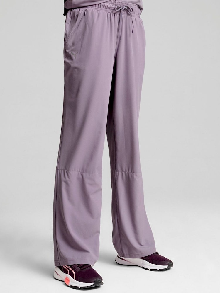 Puma Purple Womens Modest Activewear Wide Leg Training Joggers - Image 1 of 7