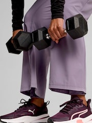 Puma Purple Womens Modest Activewear Wide Leg Training Joggers - Image 5 of 7