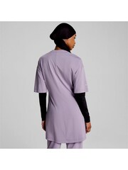 Puma Purple Oversized Womens Modest Training T-Shirt - Image 2 of 6