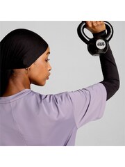Puma Purple Oversized Womens Modest Training T-Shirt - Image 4 of 6