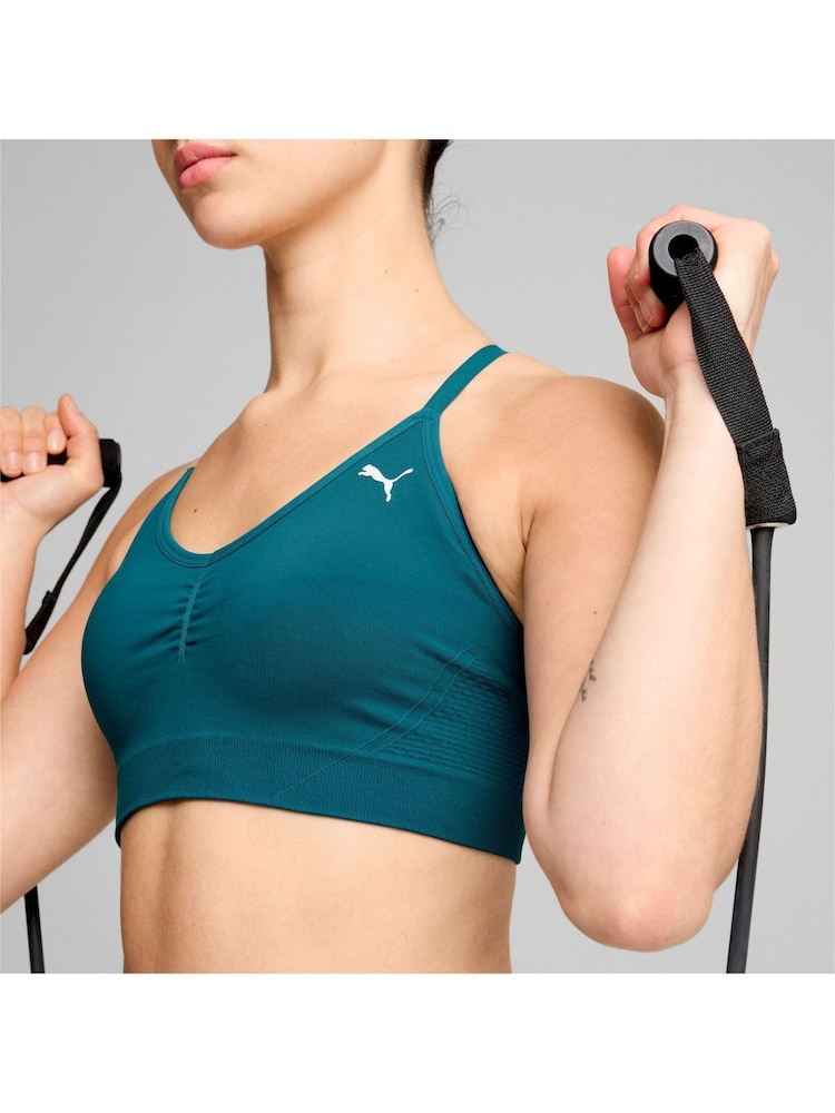 Puma Green Womens Move Shapeluxe Seamless Bra - Image 4 of 6