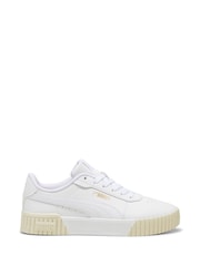 Puma White Womens Carina 2.0 Sneakers - Image 3 of 6