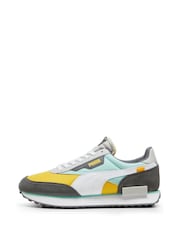 Puma White Mens Future Rider Play On Sneakers - Image 3 of 6