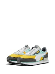 Puma White Mens Future Rider Play On Sneakers - Image 4 of 6