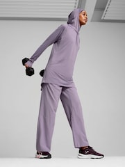 Puma Purple Modest Activewear Training Hoodie - Image 3 of 6