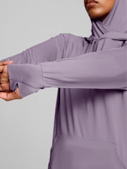 Puma Purple Modest Activewear Training Hoodie - Image 5 of 6