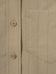 Reiss Khaki Dinah Modal-Blend Woven Pinstripe Shirt - Image 6 of 6