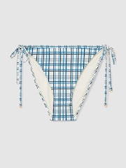 Reiss Daniella Check Side-Tie Bikini Bottoms - Imagen 2 de 5