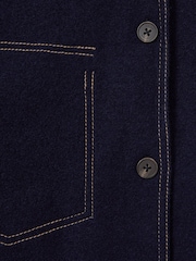 Reiss Elise Wool-Blend Topstitch Woven Shirt - Imagen 7 de 7