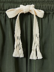 Reiss Green/Ivory Jodie Colourblock Pyjama Shorts - Image 5 of 5