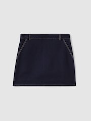 Reiss Elise Wool-Blend Topstitched Mini Skirt - Bild 2 von 7