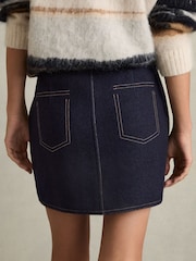 Reiss Elise Wool-Blend Topstitched Mini Skirt - Bild 5 von 7
