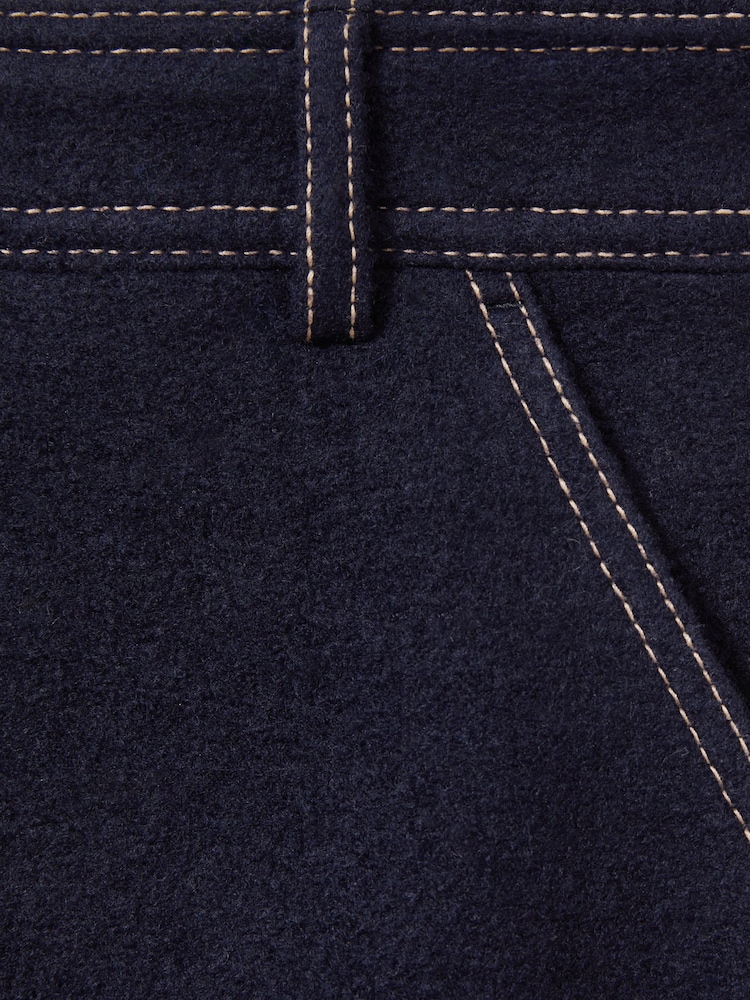 Reiss Elise Wool-Blend Topstitched Mini Skirt - Bild 7 von 7