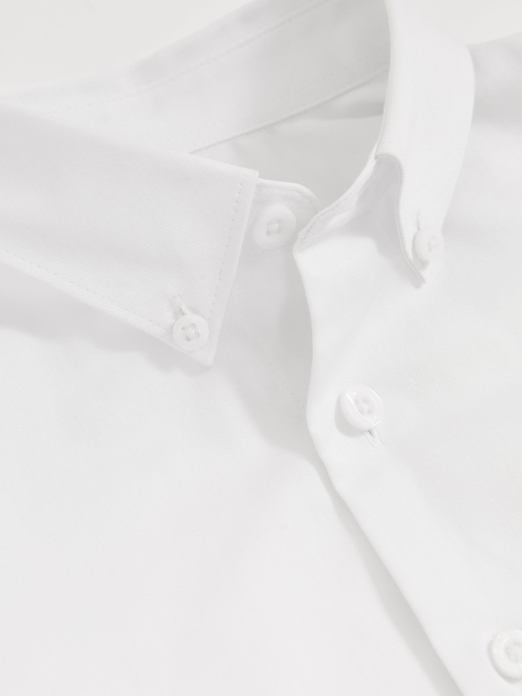 Reiss White Redknapp 3-9 yrs Cotton Slim-Fit Button-Down Shirt - Image 4 of 4