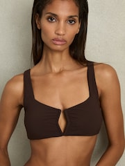 Reiss Alba V-Front Bikini Top - Изображение 1 из 6