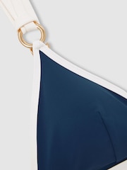 Reiss Bianca Contrast-Trim Triangle Bikini Top - Image 6 of 6
