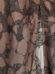 Reiss Mink/Black Lexi Satin Printed Slip Nightdress - Image 7 of 7