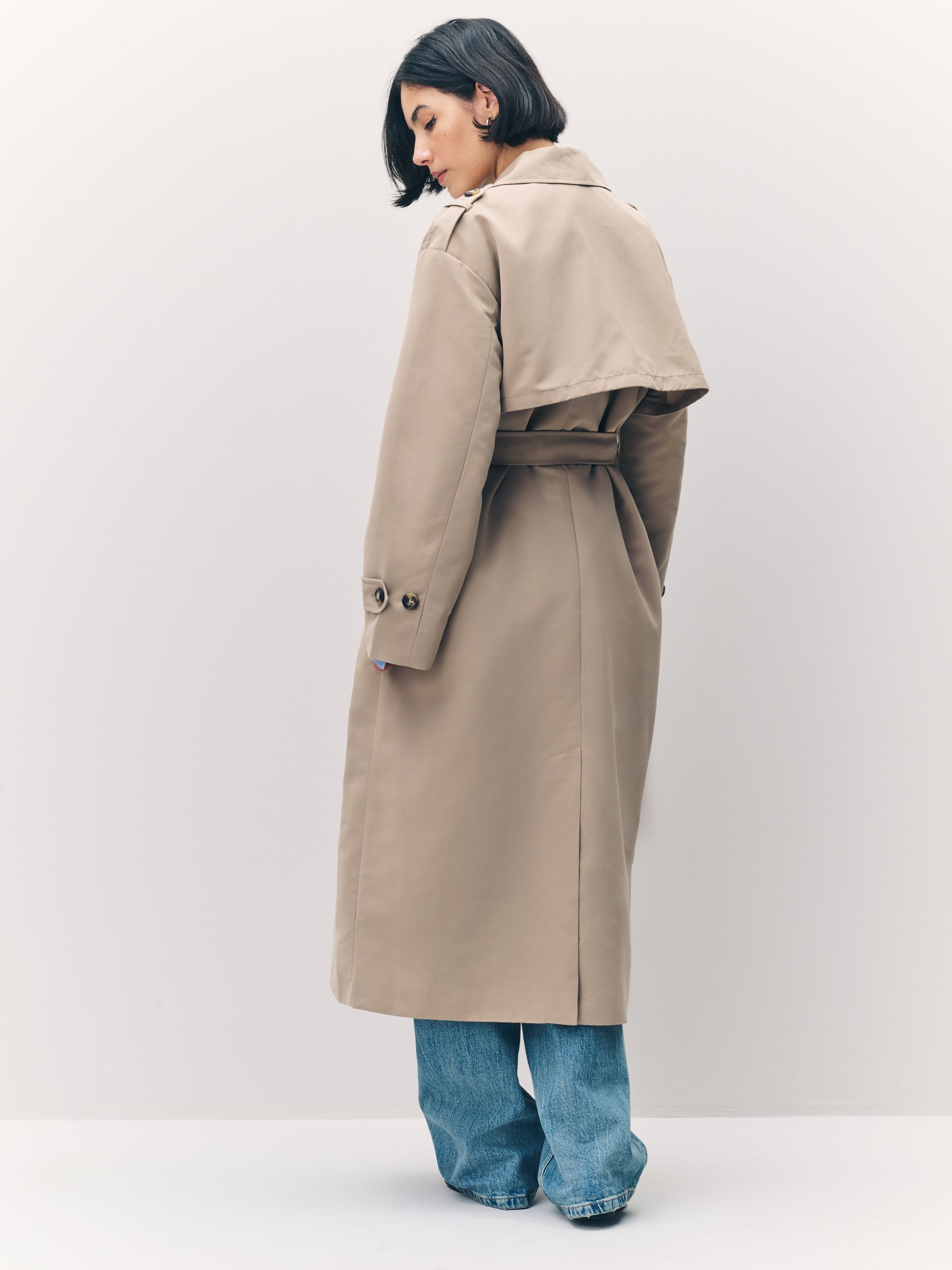 VERO MODA Natural Long Belted Trenchcoat