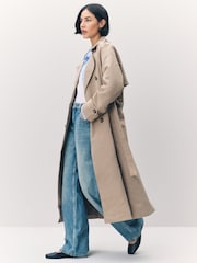 VERO MODA Natural Long Belted Trenchcoat - Image 4 of 6
