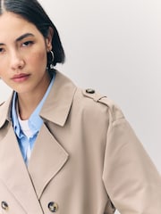 VERO MODA Natural Long Belted Trenchcoat - Image 5 of 6