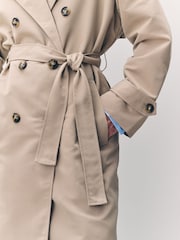 VERO MODA Natural Long Belted Trenchcoat - Image 6 of 6