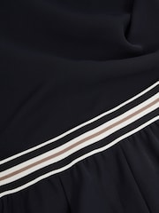 Reiss Navy Abs Stripe-Waistband Wide-Leg Trousers - Image 5 of 5