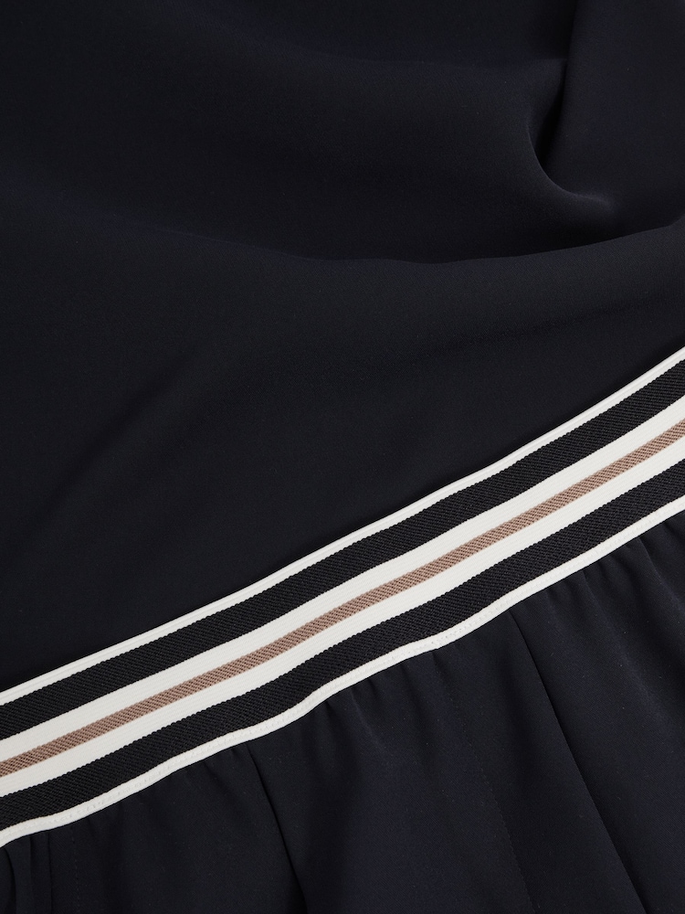 Reiss Navy Abs Stripe-Waistband Wide-Leg Trousers - Image 5 of 5