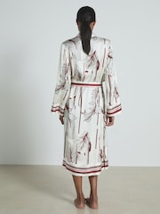 Reiss Amanda satijnen bedrukte kamerjas - Image 4 of 4
