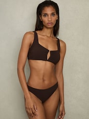 Reiss Mocha Alba Mid-Rise Bikini Bottoms - Image 4 of 5