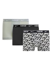 Nike Black Black Everyday Cotton Stretch Boxers 3 Pack - Image 1 of 2